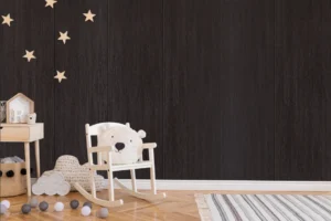Contemporary feature wall featuring architectural NewMika high-pressure laminate panels.