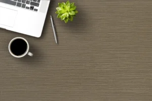 Minimalist dining tabletop featuring a durable NewMika HPL surface.