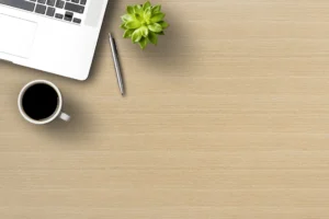 Modern tabletop made with New Mika 3231 White Oak SUD HPL, featuring a durable, scratch-resistant laminate surface with a premium decorative finish.