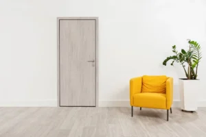 HPL door by New Mika 3252 Venas SUD HPL featuring a realistic wood grain texture, finished with a premium matte surface for a modern interior look.