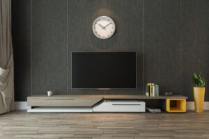 Contemporary feature wall made with New Mika 3267 Swanky Woods MTS HPL, showcasing a premium decorative laminate finish with a stylish and durable surface for modern interiors.
