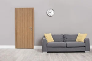 HPL door by New Mika 3296 Summer Walnut NGL HPL featuring a realistic wood grain texture, finished with a premium matte surface for a modern interior look.