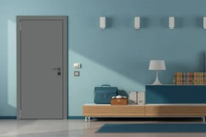 Modern HPL doors made with New Mika 3553 Nickel Grey RASO HPL, featuring a durable, scratch-resistant decorative laminate finish suitable for residential and commercial interiors.