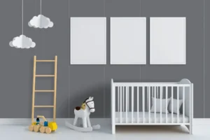 Modern living room feature wall paneled with premium NewMika 3560 Fashion Grey SUEDE HPL sheets.