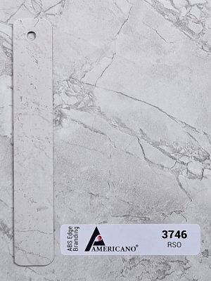 3746 RSO Iceland White is used as edge tap or banding for wall cabinet, wall panels, surface countertops, table countertop, kitchen cabinet, home furniture, office furniture & Tv cabinet.