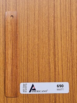 690 MAT Burma Teak Edge Band is used as edge tap or banding for wall cabinet, wall panels, surface countertops, table countertop, kitchen cabinet, home furniture, office furniture & Tv cabinet.
