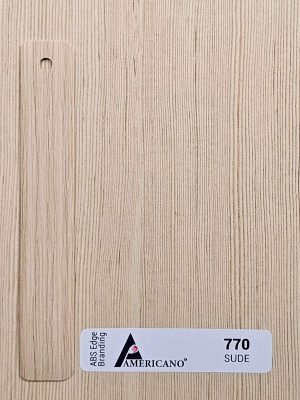 770 SUD Douglas Fur Edge Band is used as edge tap or banding for wall cabinet, wall panels, surface countertops, table countertop, kitchen cabinet, home furniture, office furniture & Tv cabinet.