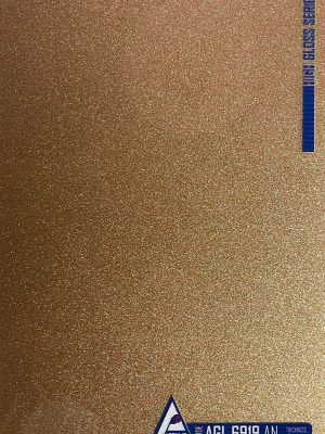 Close-up view of ACRYLIC SHEET 6919-AN is showing the ultra-smooth, mirror-like Glitter finish, designed as reflective cabinetry finish and for durable interior surfaces.