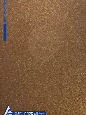 Close-up view of ACRYLIC SHEET 6926-AN is showing the ultra-smooth, mirror-like Glitter finish, designed as reflective cabinetry finish and for durable interior surfaces.