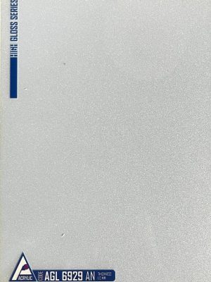 Close-up view of ACRYLIC SHEET 6922-AN is showing the ultra-smooth, mirror-like Metallic finish, designed as reflective cabinetry finish and for durable interior surfaces.