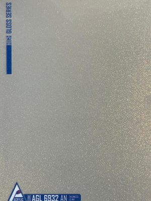 Close-up view of ACRYLIC SHEET 6932-AN is showing the ultra-smooth, mirror-like Glitter finish, designed as reflective cabinetry finish and for durable interior surfaces.
