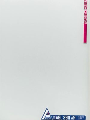 Close-up view of ACRYLIC SHEET 8911-AM is showing the ultra-smooth, mirror-like High Gloss finish, designed as reflective cabinetry finish and for durable interior surfaces.