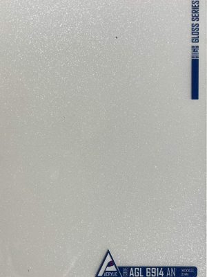 Close-up view of ACRYLIC SHEET 6914-AN is showing the ultra-smooth, mirror-like Glitter finish, designed as reflective cabinetry finish and for durable interior surfaces.
