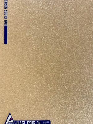 Close-up view of ACRYLIC SHEET 6915-AN is showing the ultra-smooth, mirror-like Glitter finish, designed as reflective cabinetry finish and for durable interior surfaces.