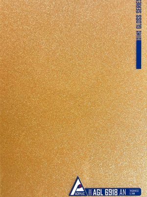 Close-up view of ACRYLIC SHEET 6918-AN is showing the ultra-smooth, mirror-like Glitter finish, designed as reflective cabinetry finish and for durable interior surfaces.